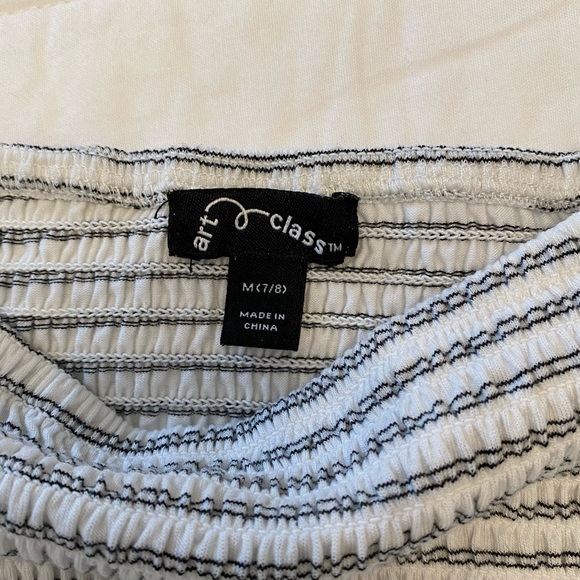 Girls’ striped off-the-shoulder top - Picture 3 of 3